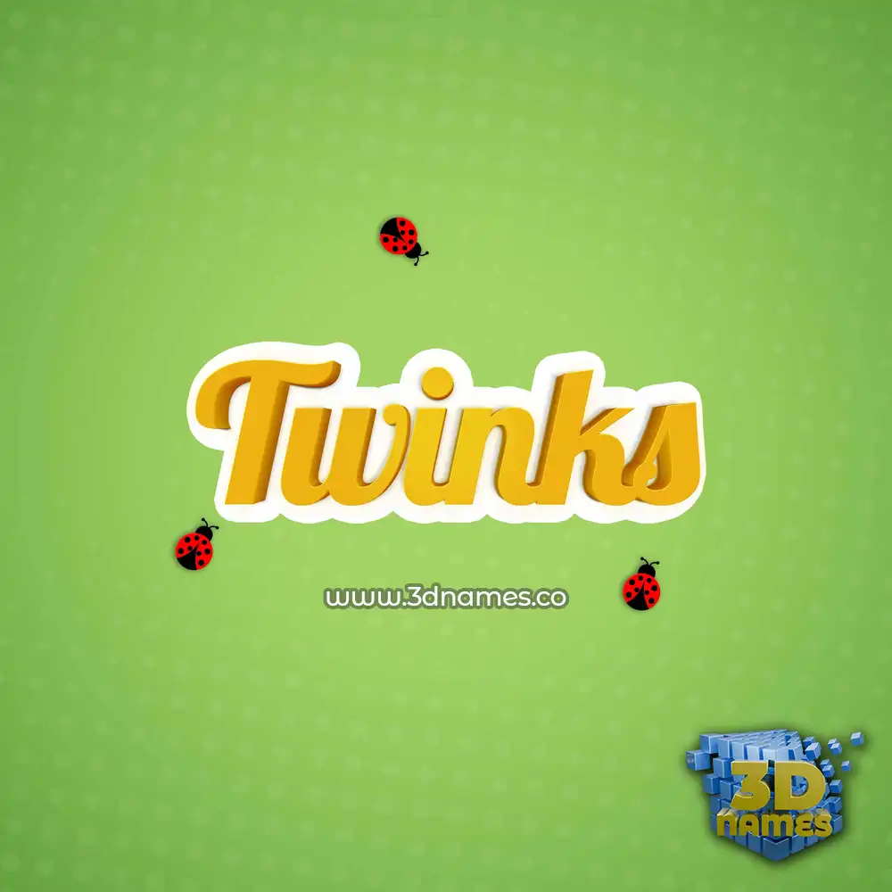 twinks in Ladybugs style - 3D name wallpaper