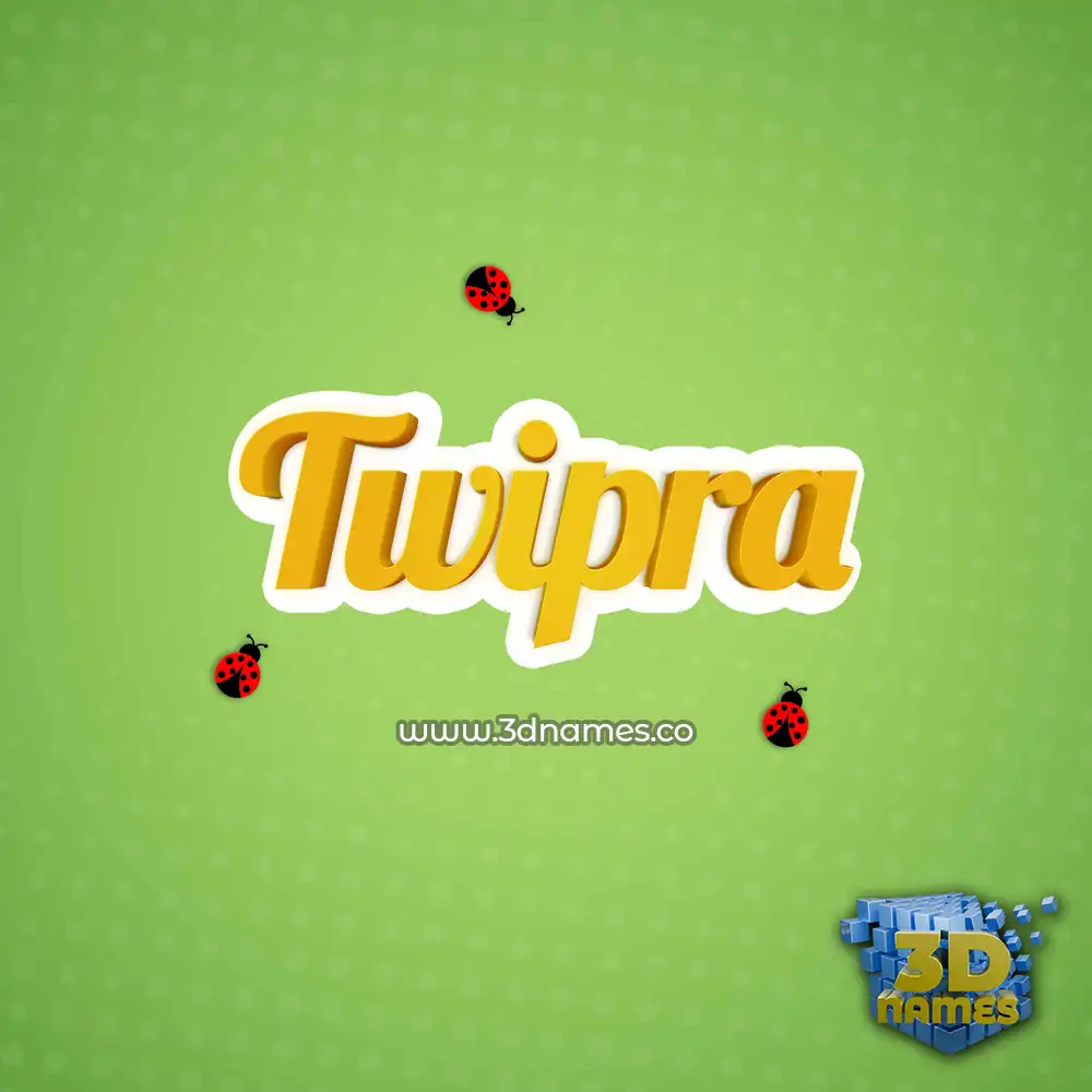 twipra in Ladybugs style - 3D name wallpaper