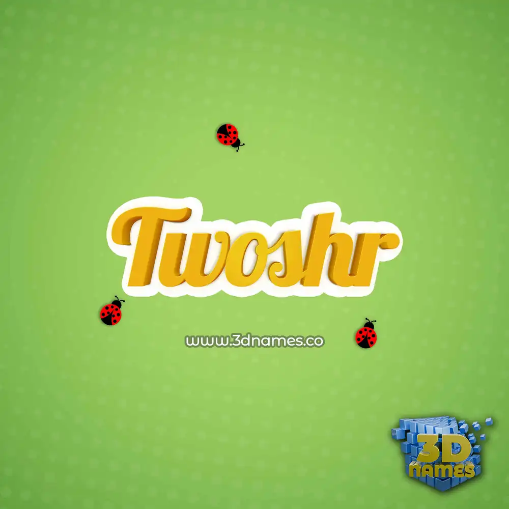 twoshr in Ladybugs style - 3D name wallpaper