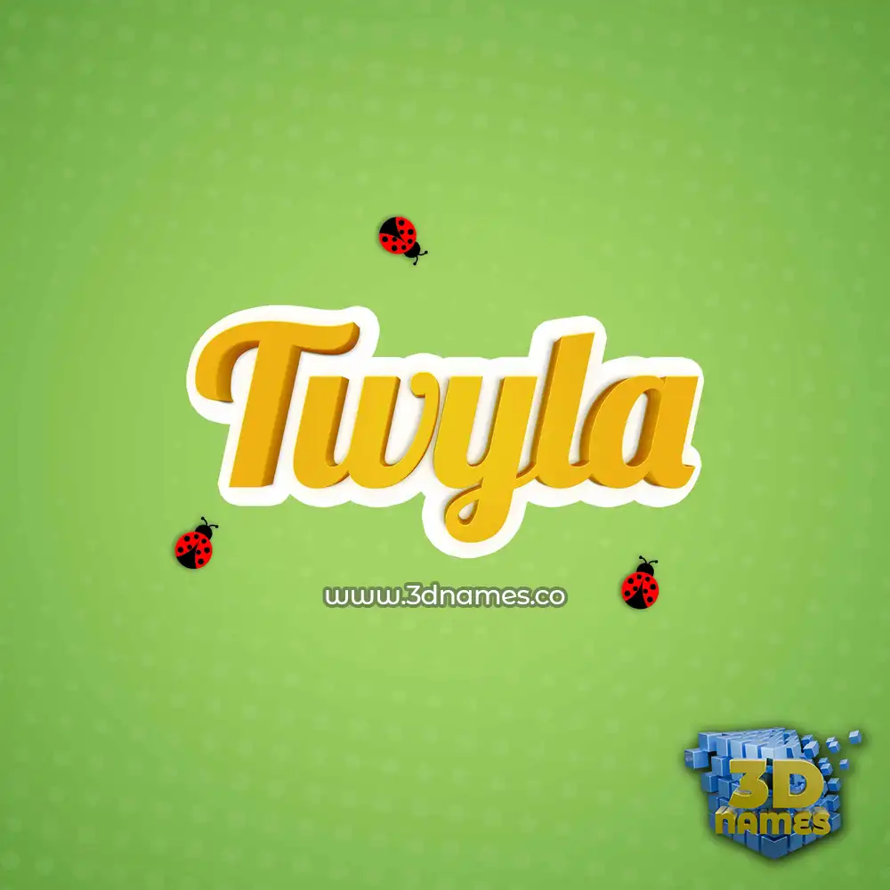 twyla in Ladybugs style - 3D name wallpaper