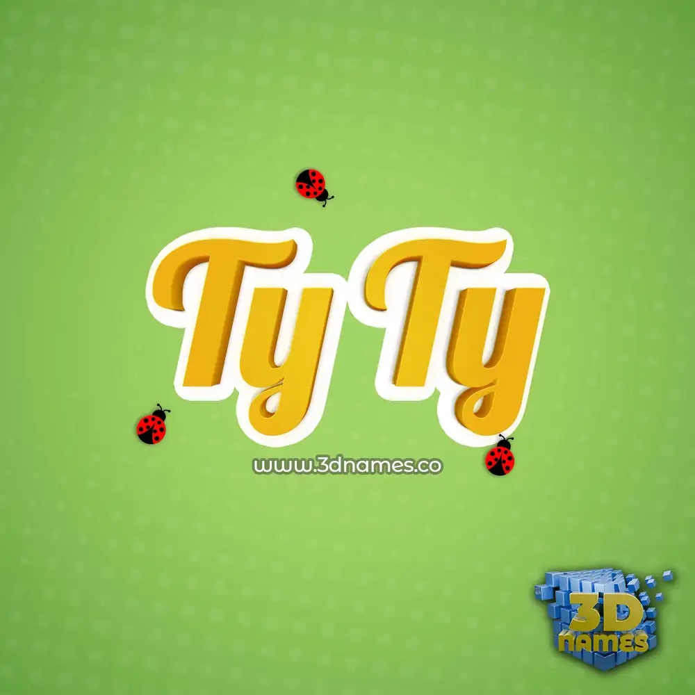 ty ty in Ladybugs style - 3D name wallpaper