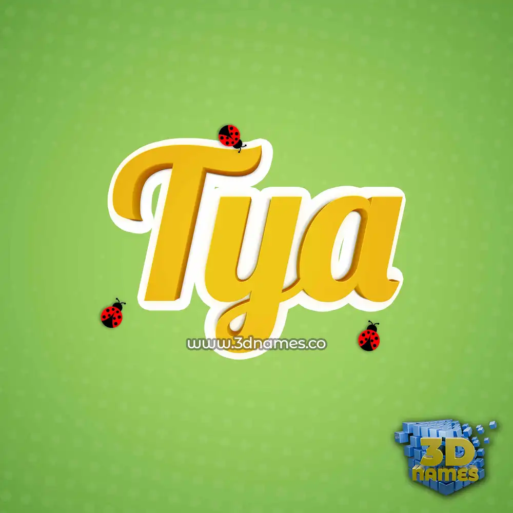 tya in Ladybugs style - 3D name wallpaper