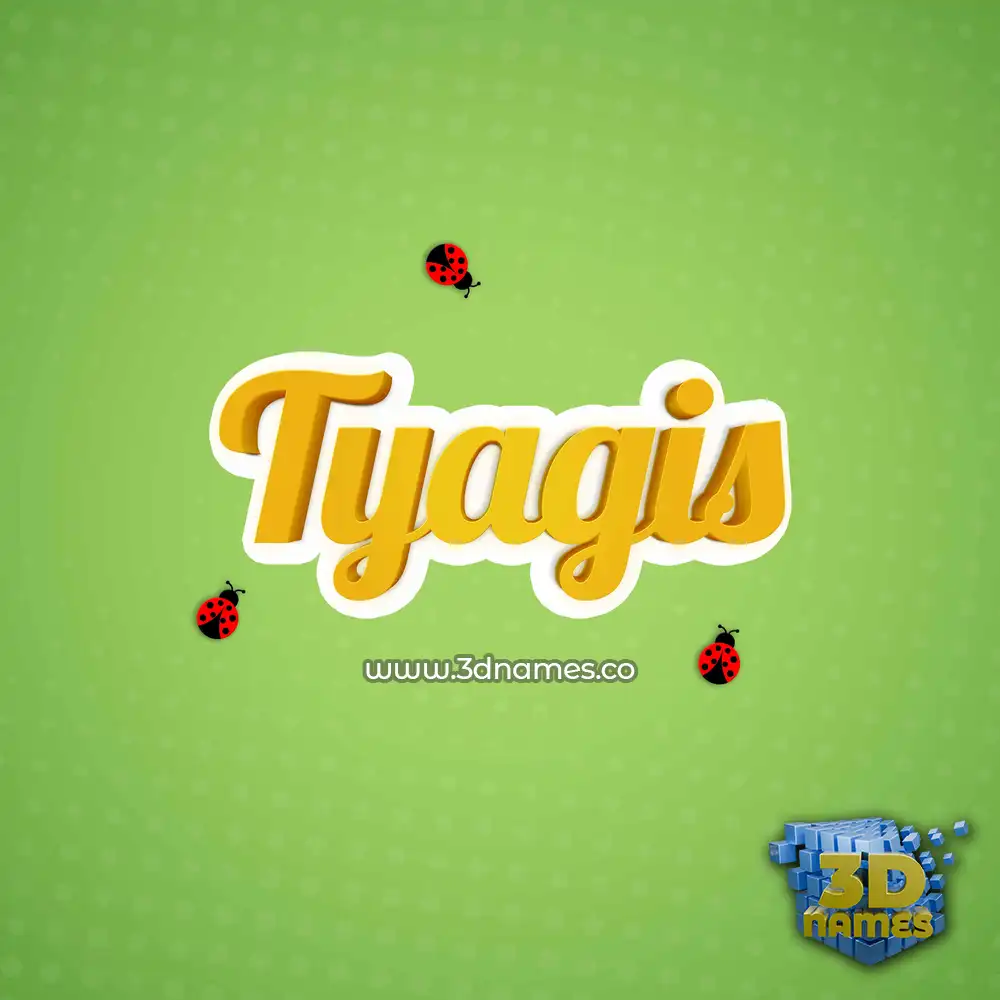 tyagis in Ladybugs style - 3D name wallpaper
