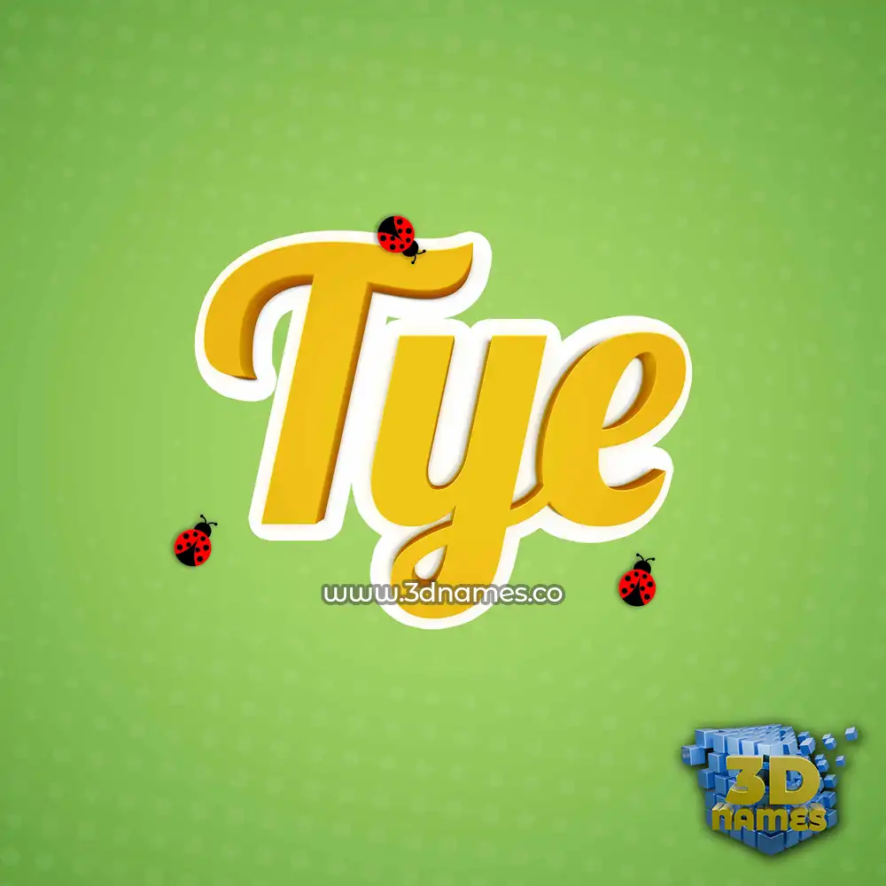 tye in Ladybugs style - 3D name wallpaper