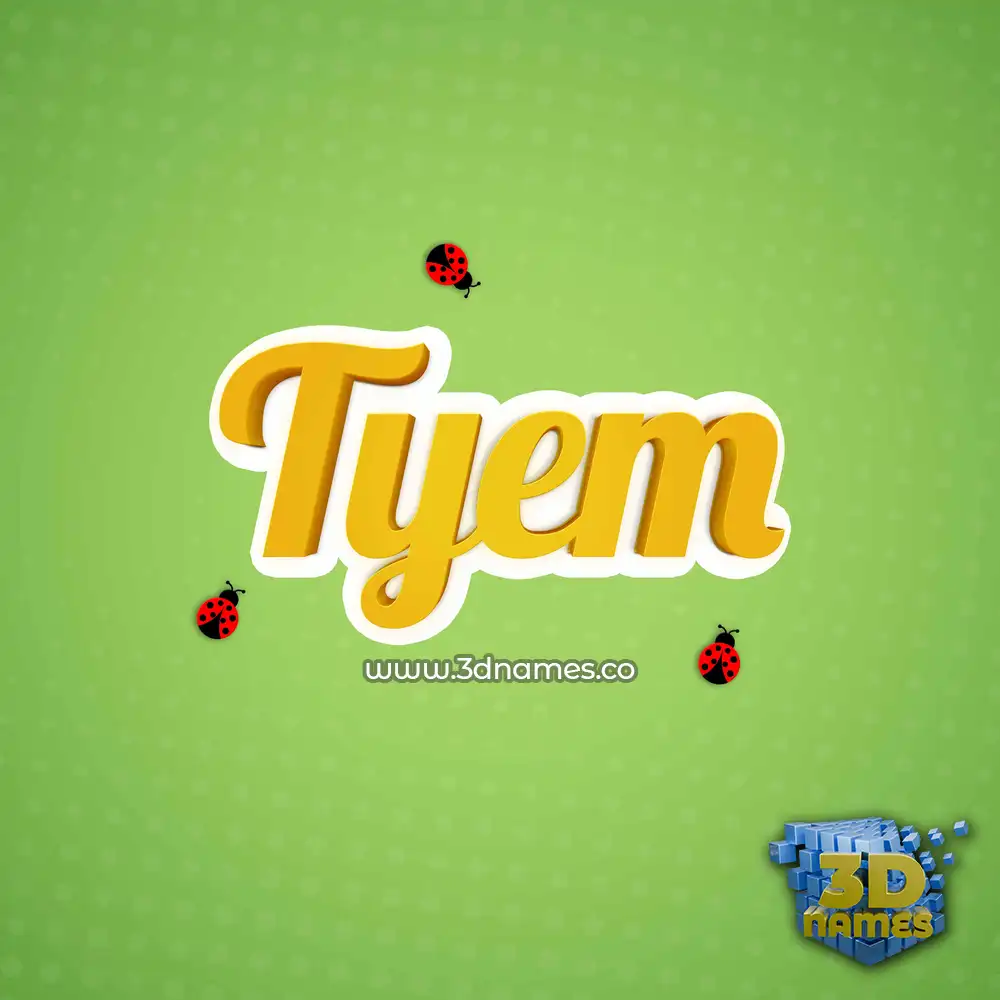 tyem in Ladybugs style - 3D name wallpaper
