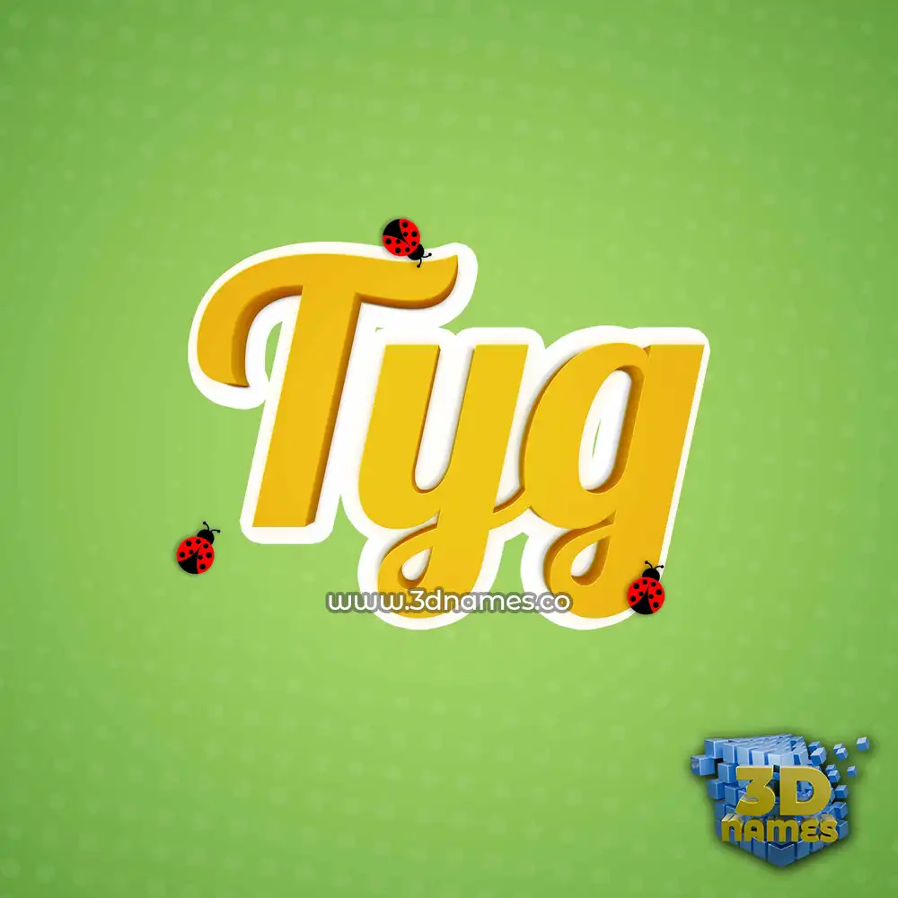 tyg in Ladybugs style - 3D name wallpaper
