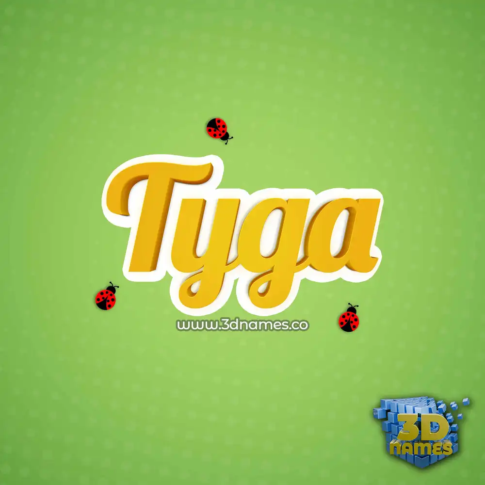 tyga in Ladybugs style - 3D name wallpaper