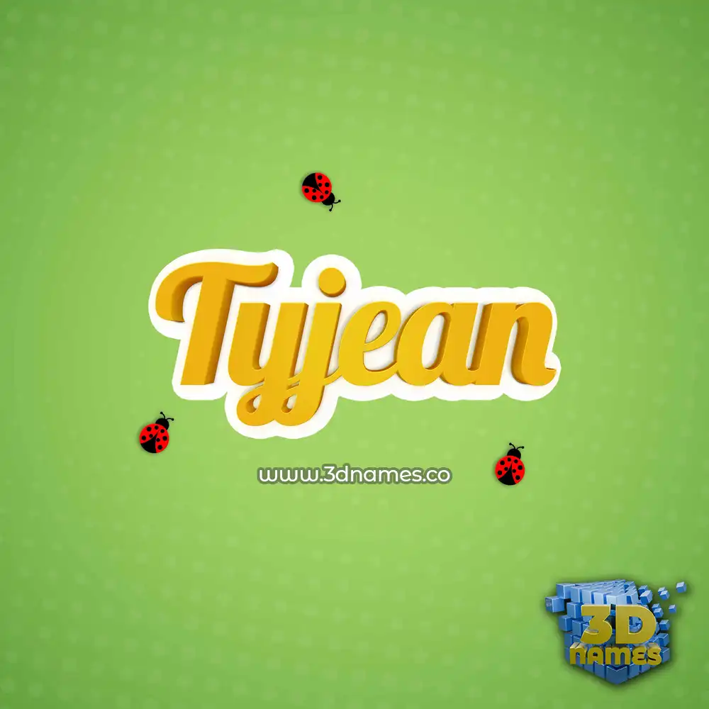 tyjean in Ladybugs style - 3D name wallpaper