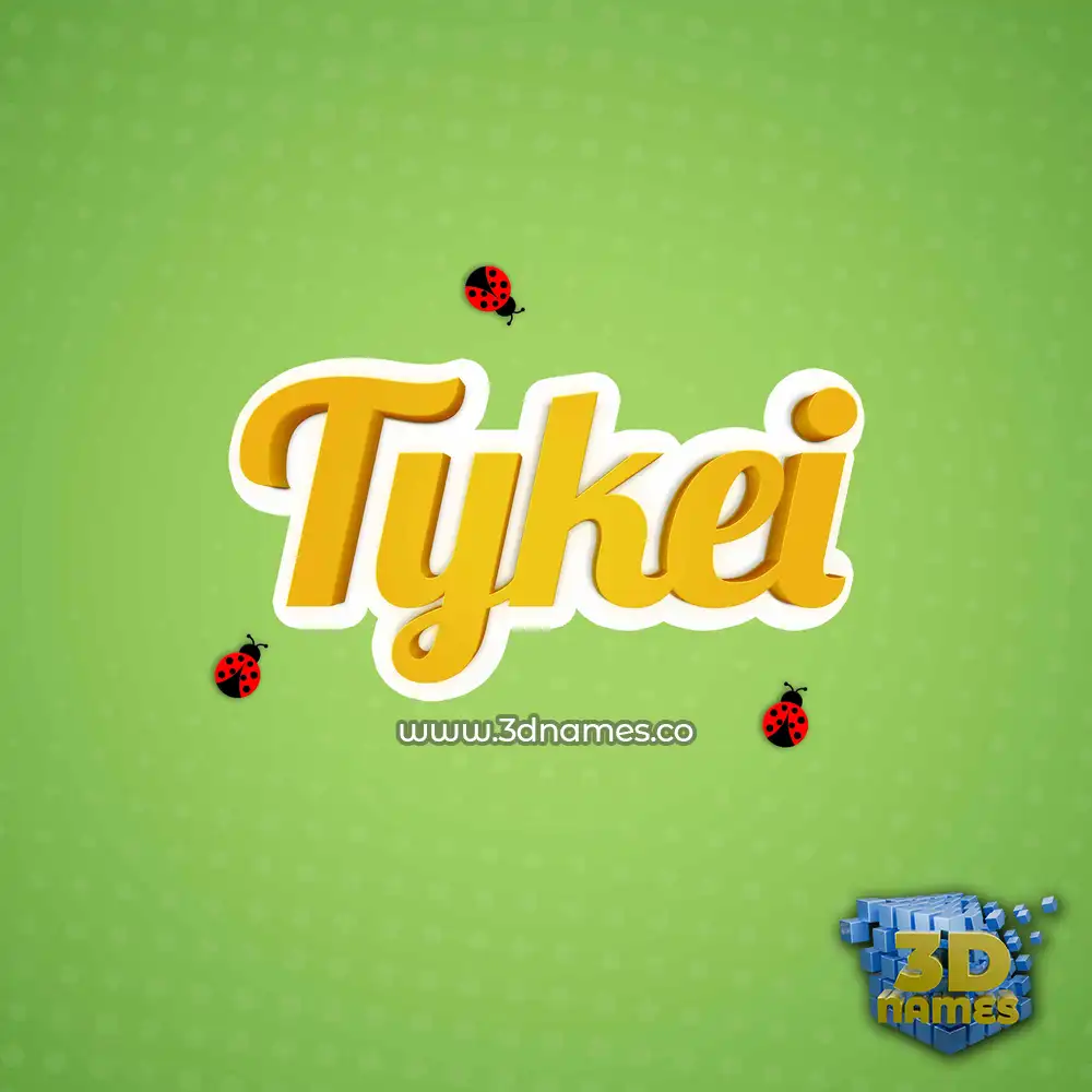 tykei in Ladybugs style - 3D name wallpaper
