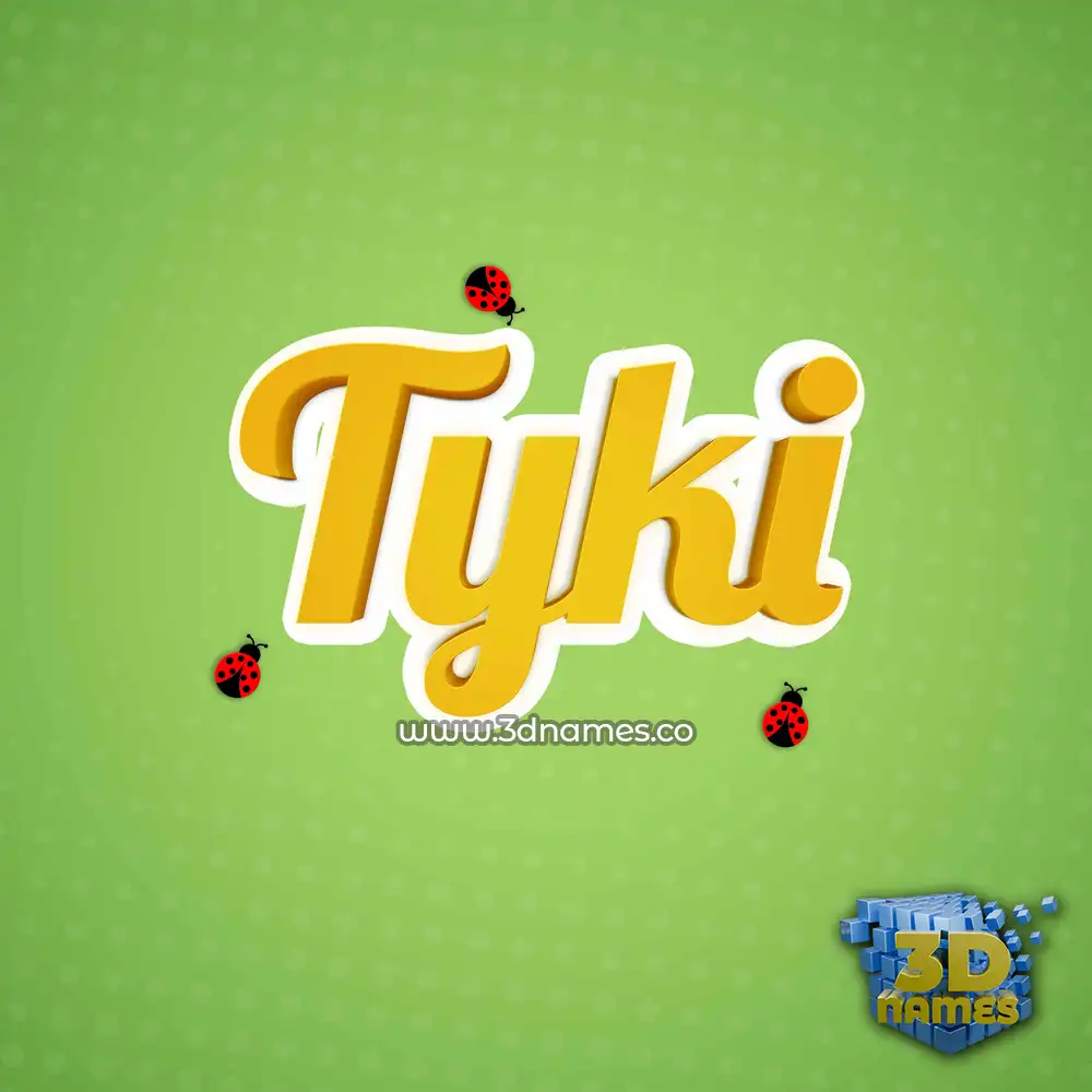 tyki in Ladybugs style - 3D name wallpaper