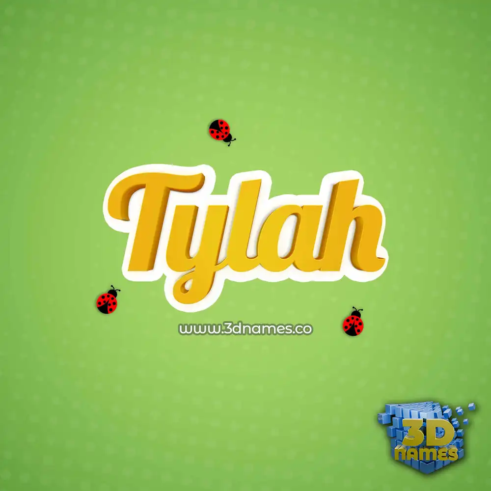 tylah in Ladybugs style - 3D name wallpaper