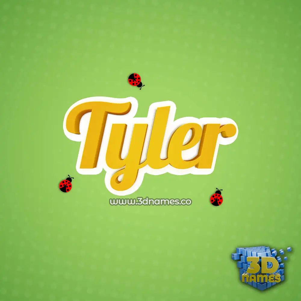 tyler in Ladybugs style - 3D name wallpaper