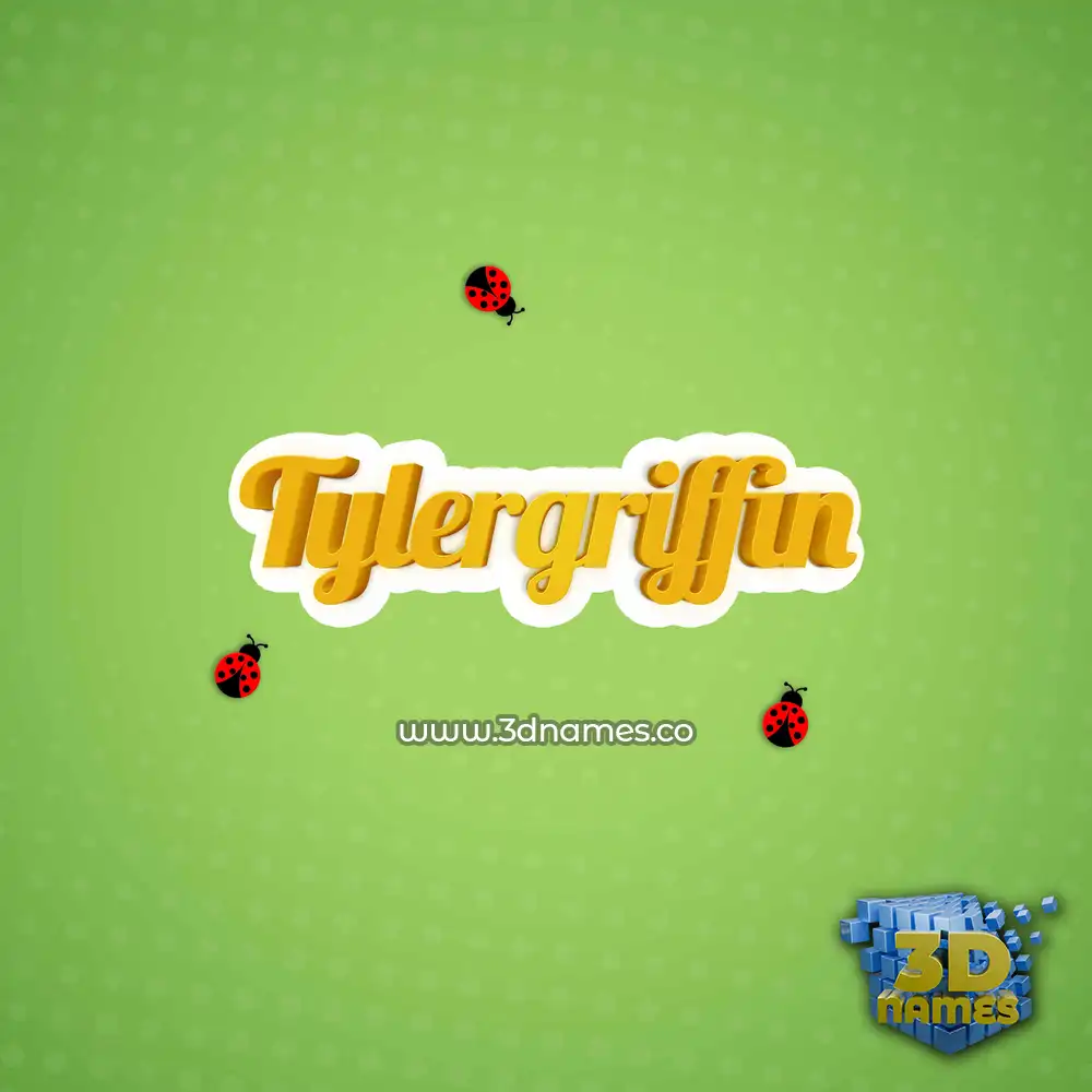 tylergriffin in Ladybugs style - 3D name wallpaper