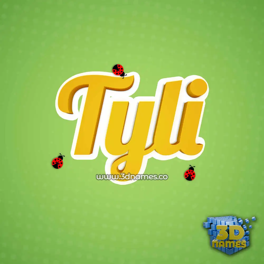 tyli in Ladybugs style - 3D name wallpaper