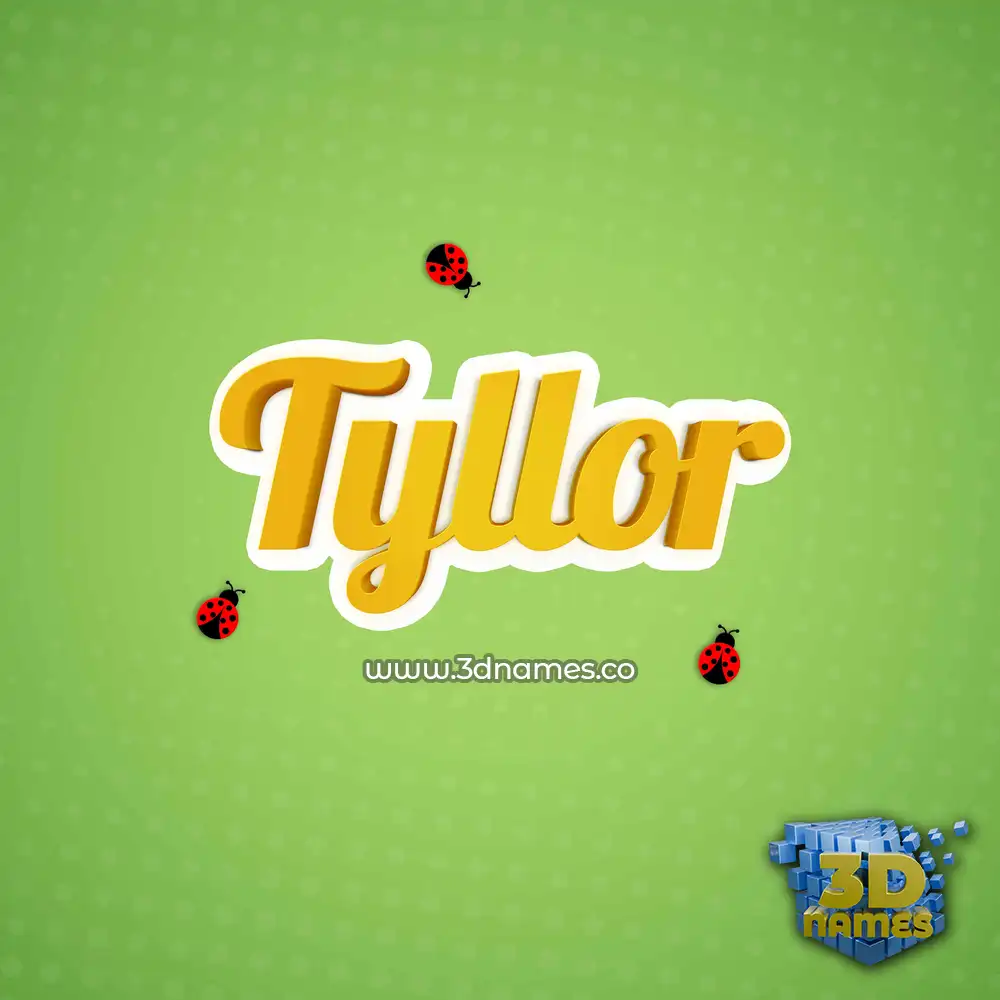 tyllor in Ladybugs style - 3D name wallpaper