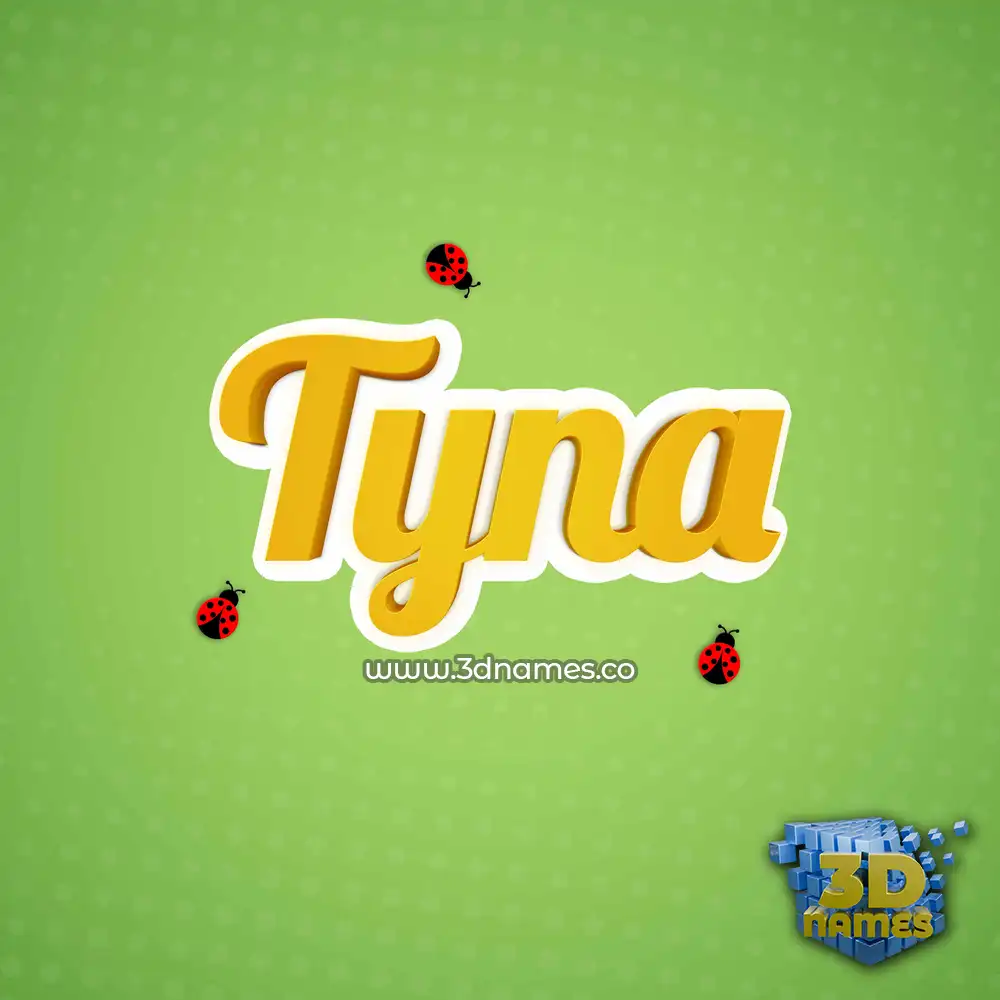tyna in Ladybugs style - 3D name wallpaper