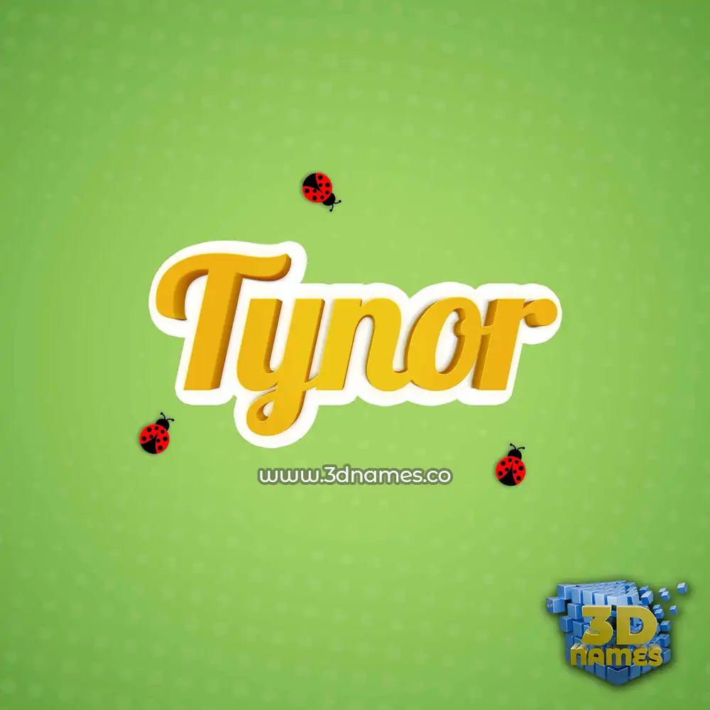 tynor in Ladybugs style - 3D name wallpaper
