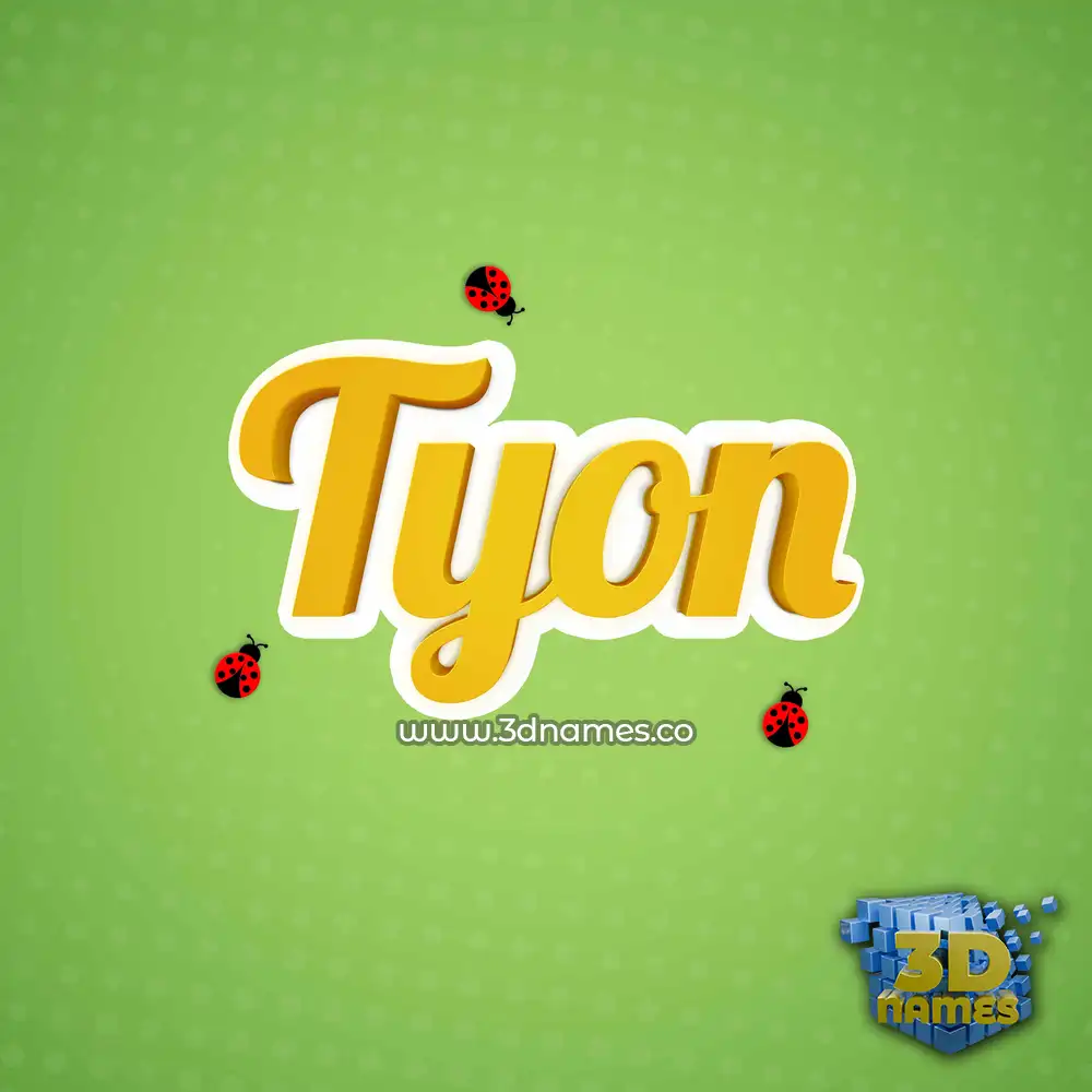 tyon in Ladybugs style - 3D name wallpaper