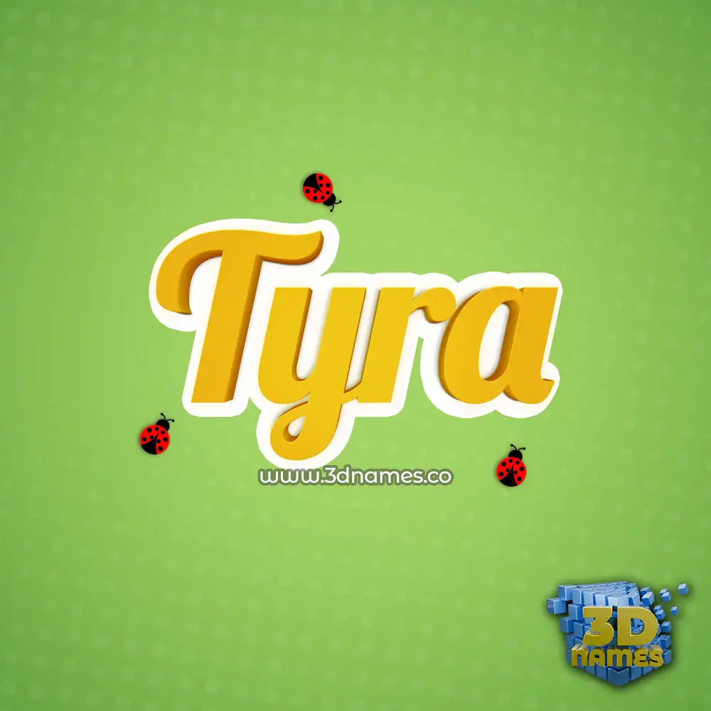 tyra in Ladybugs style - 3D name wallpaper