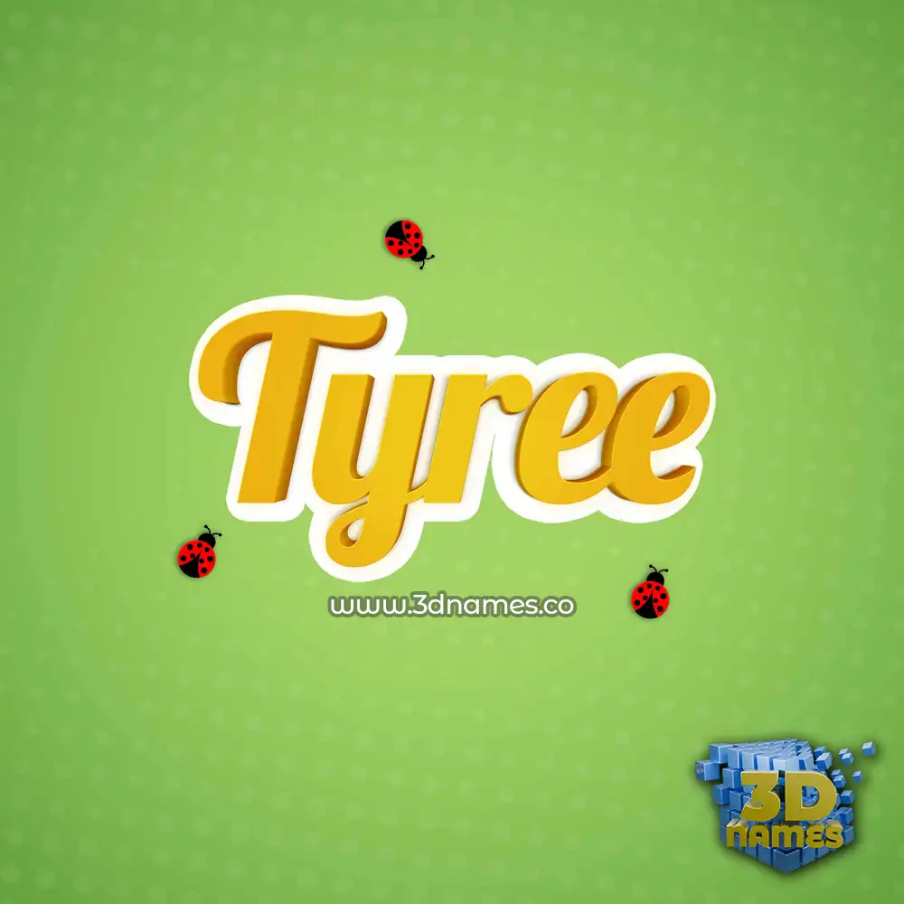tyree in Ladybugs style - 3D name wallpaper