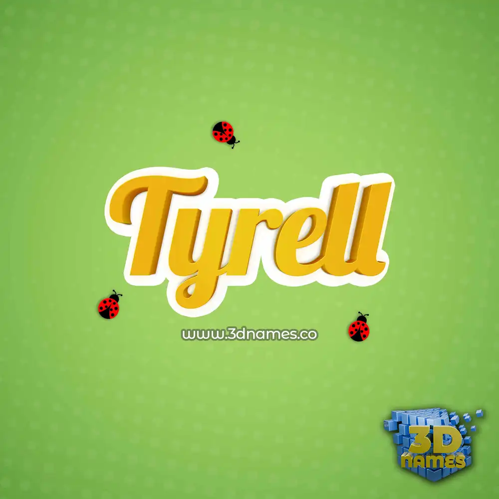 tyrell in Ladybugs style - 3D name wallpaper