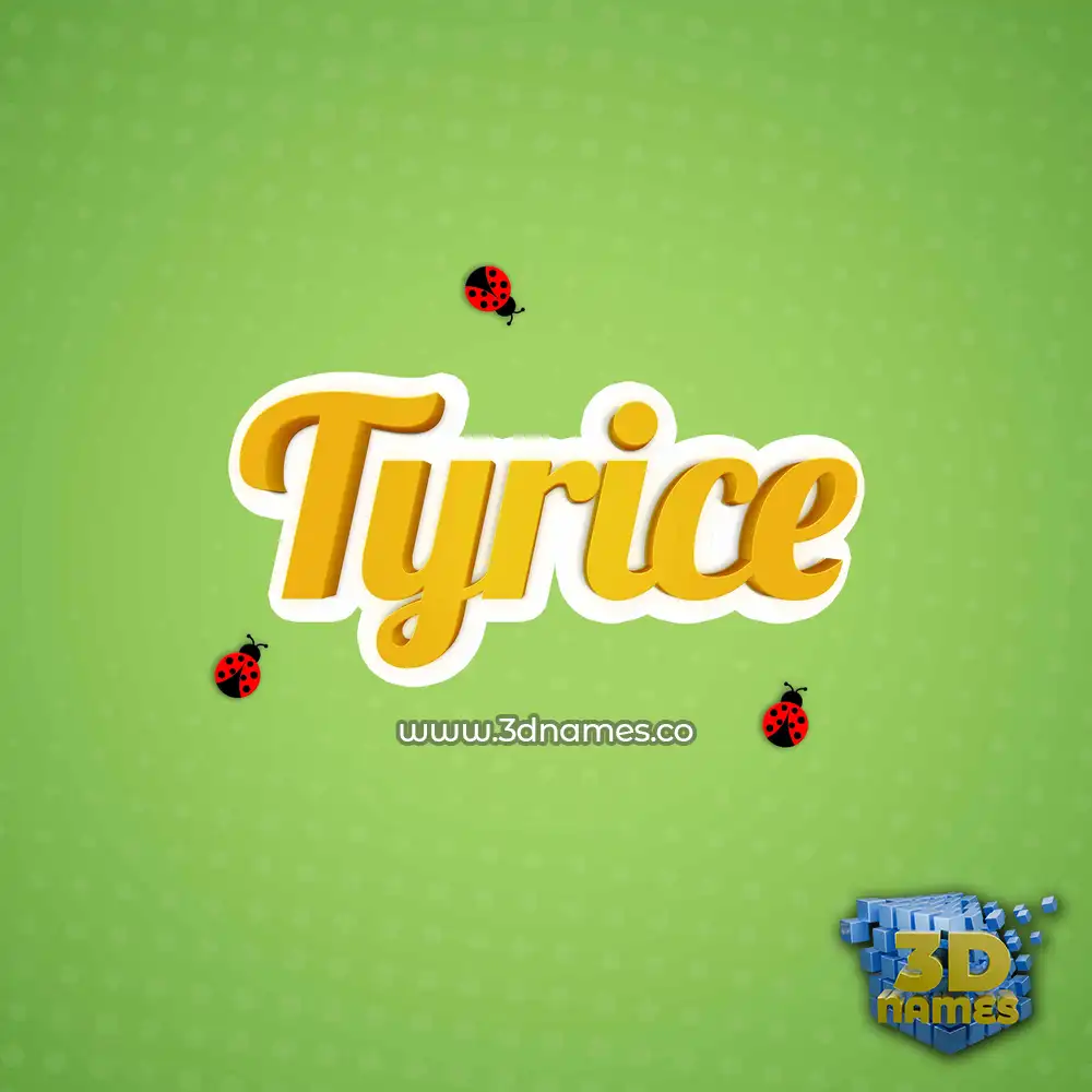 tyrice in Ladybugs style - 3D name wallpaper