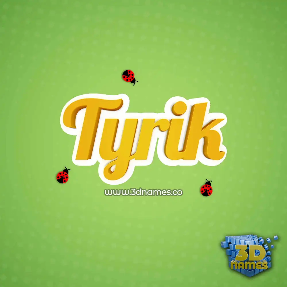 tyrik in Ladybugs style - 3D name wallpaper
