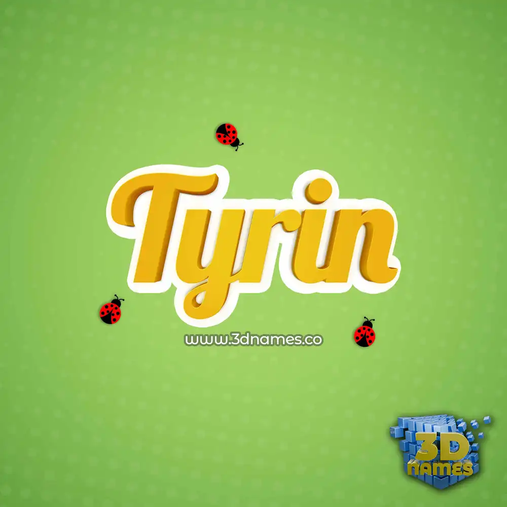tyrin in Ladybugs style - 3D name wallpaper