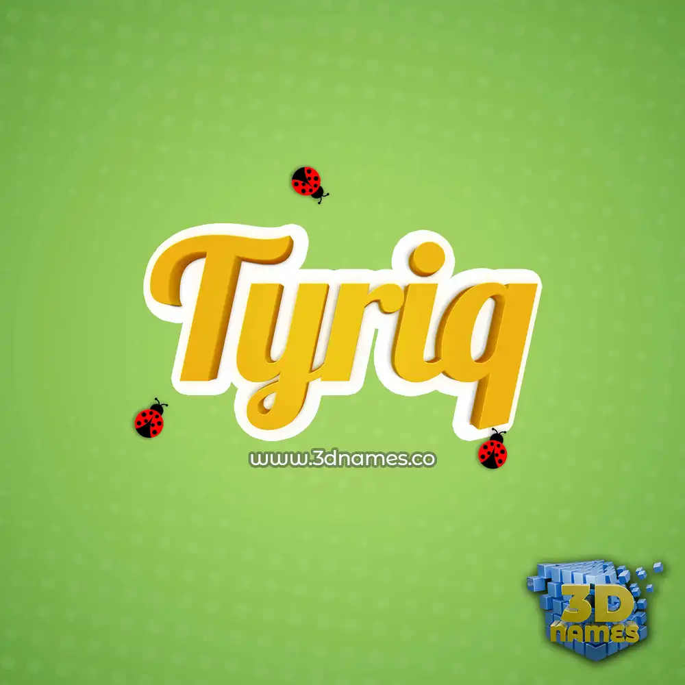 tyriq in Ladybugs style - 3D name wallpaper