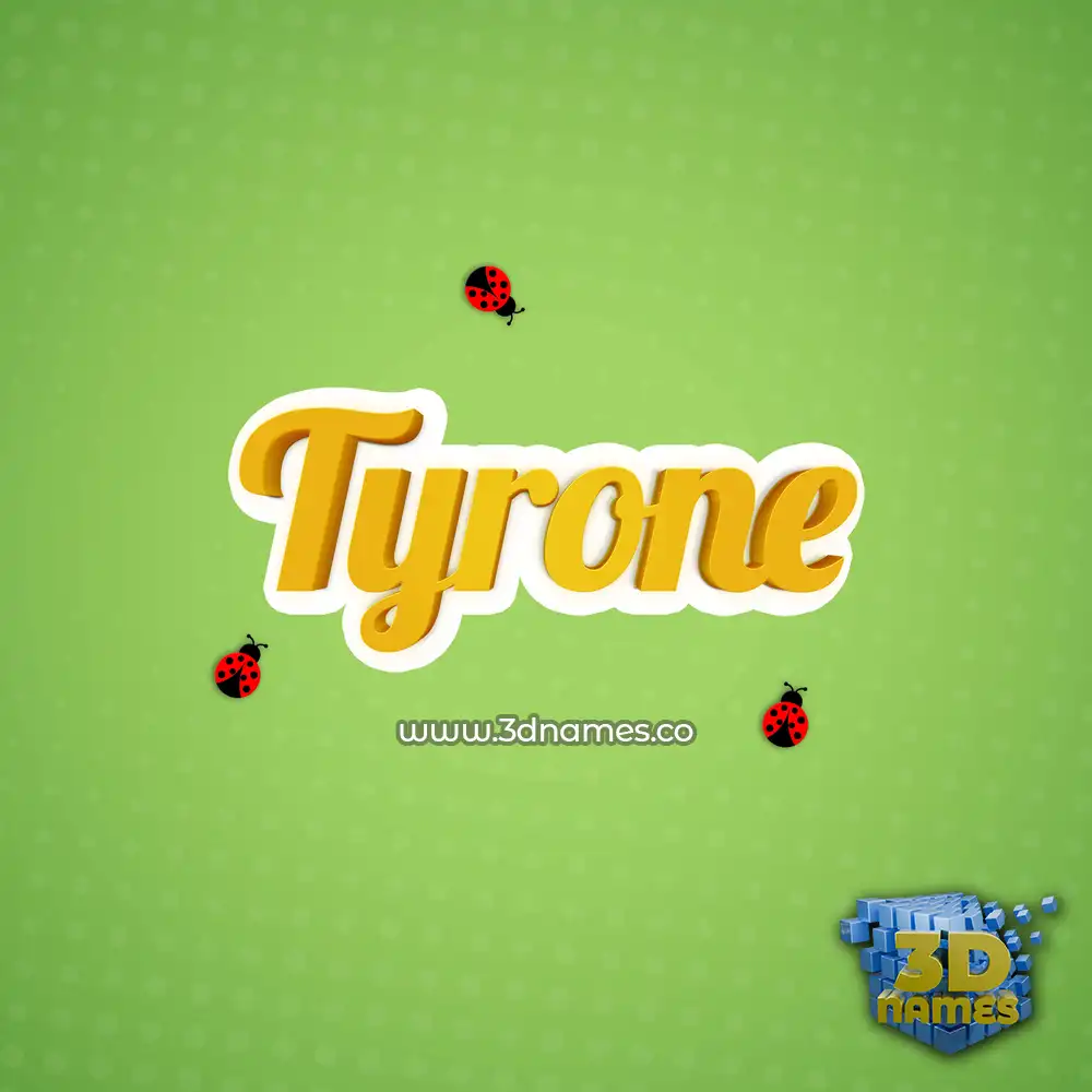 tyrone in Ladybugs style - 3D name wallpaper