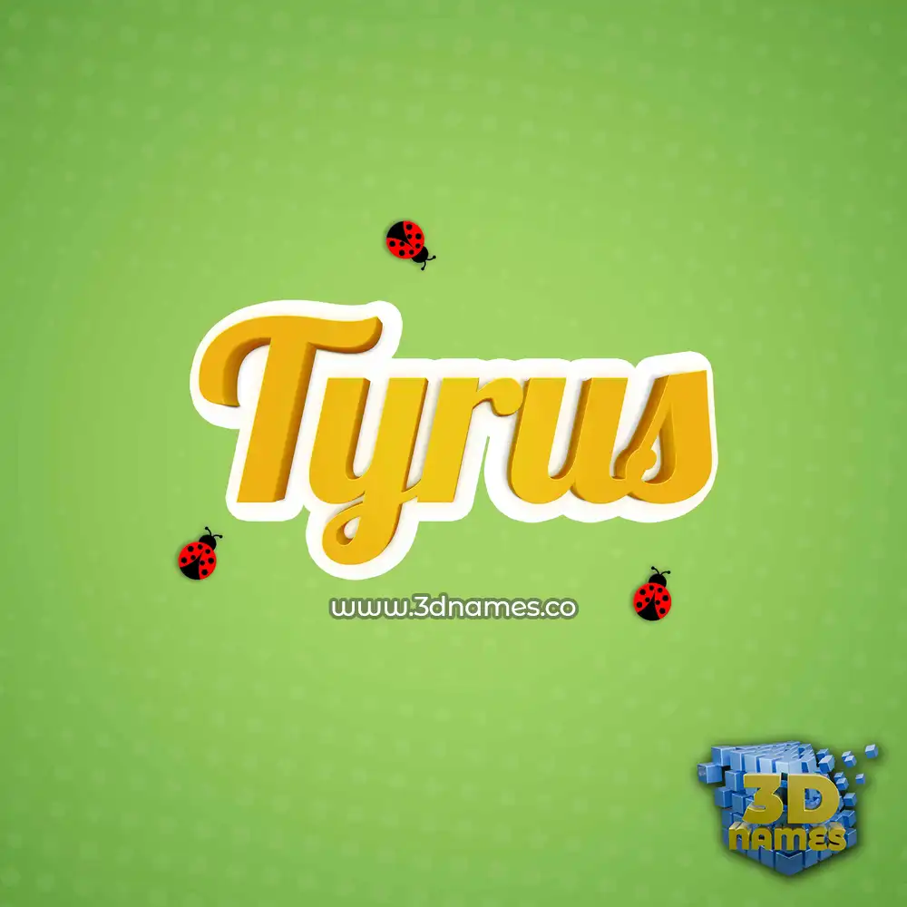 tyrus in Ladybugs style - 3D name wallpaper