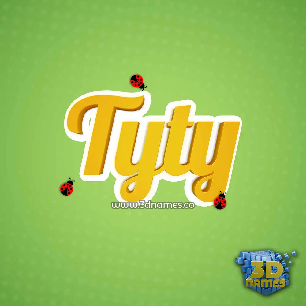 tyty in Ladybugs style - 3D name wallpaper