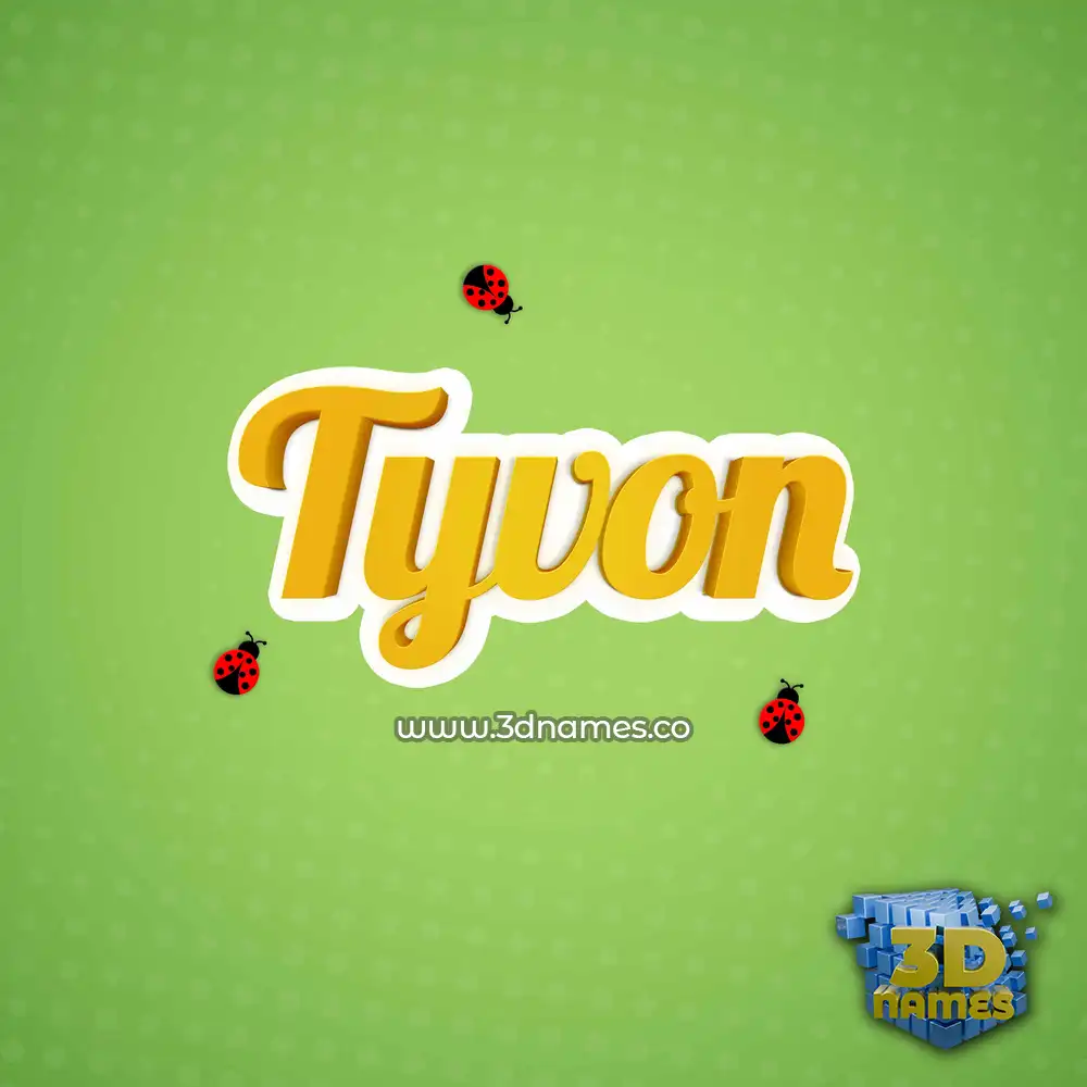 tyvon in Ladybugs style - 3D name wallpaper