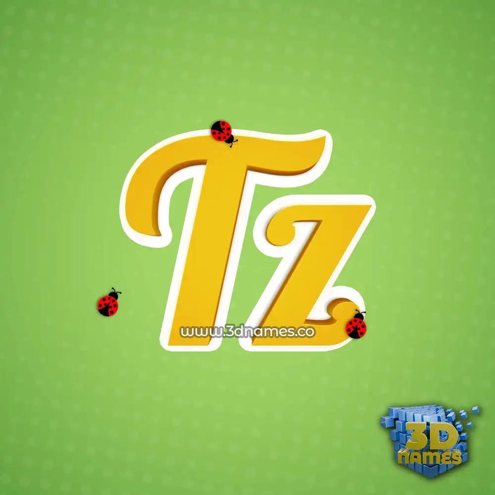 tz in Ladybugs style - 3D name wallpaper