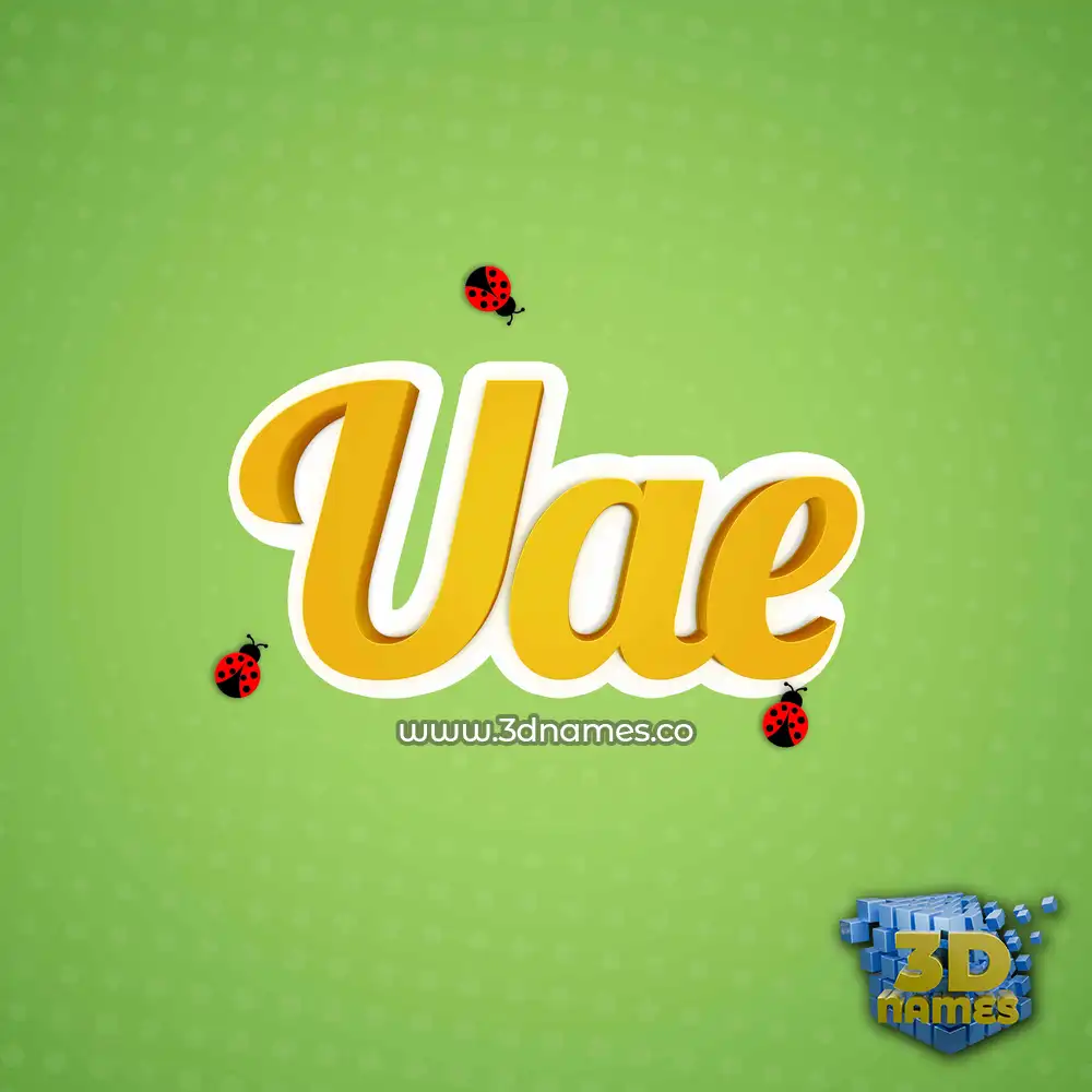 uae in Ladybugs style - 3D name wallpaper