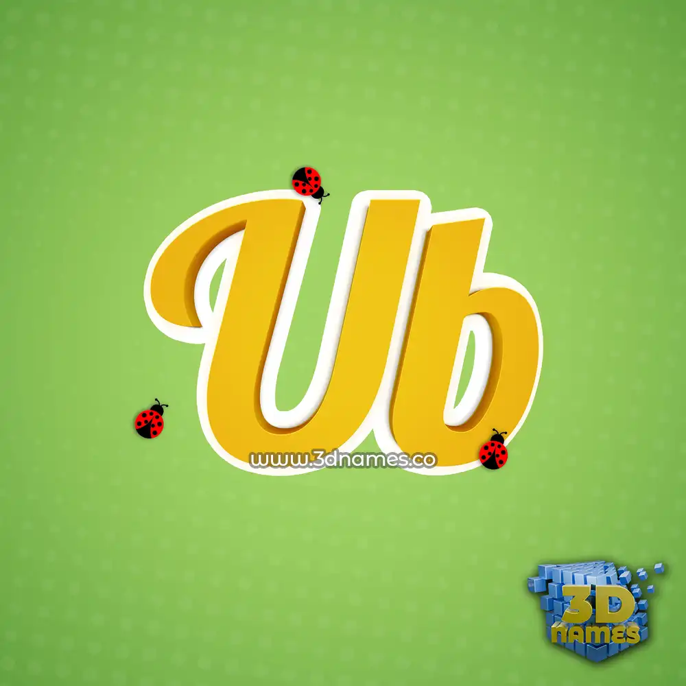 ub in Ladybugs style - 3D name wallpaper