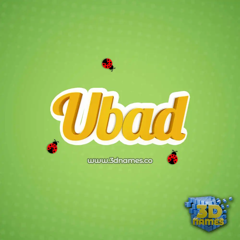 ubad in Ladybugs style - 3D name wallpaper
