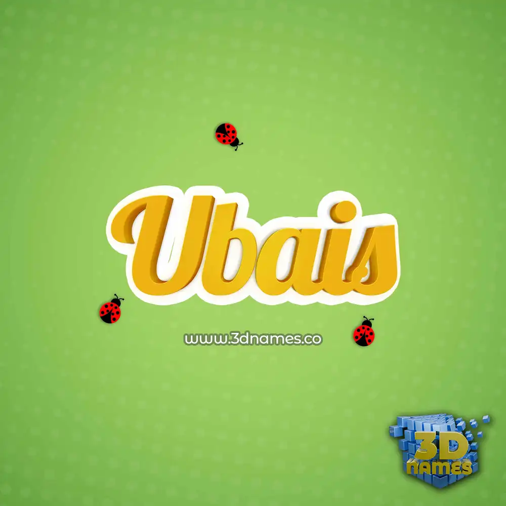 ubais in Ladybugs style - 3D name wallpaper