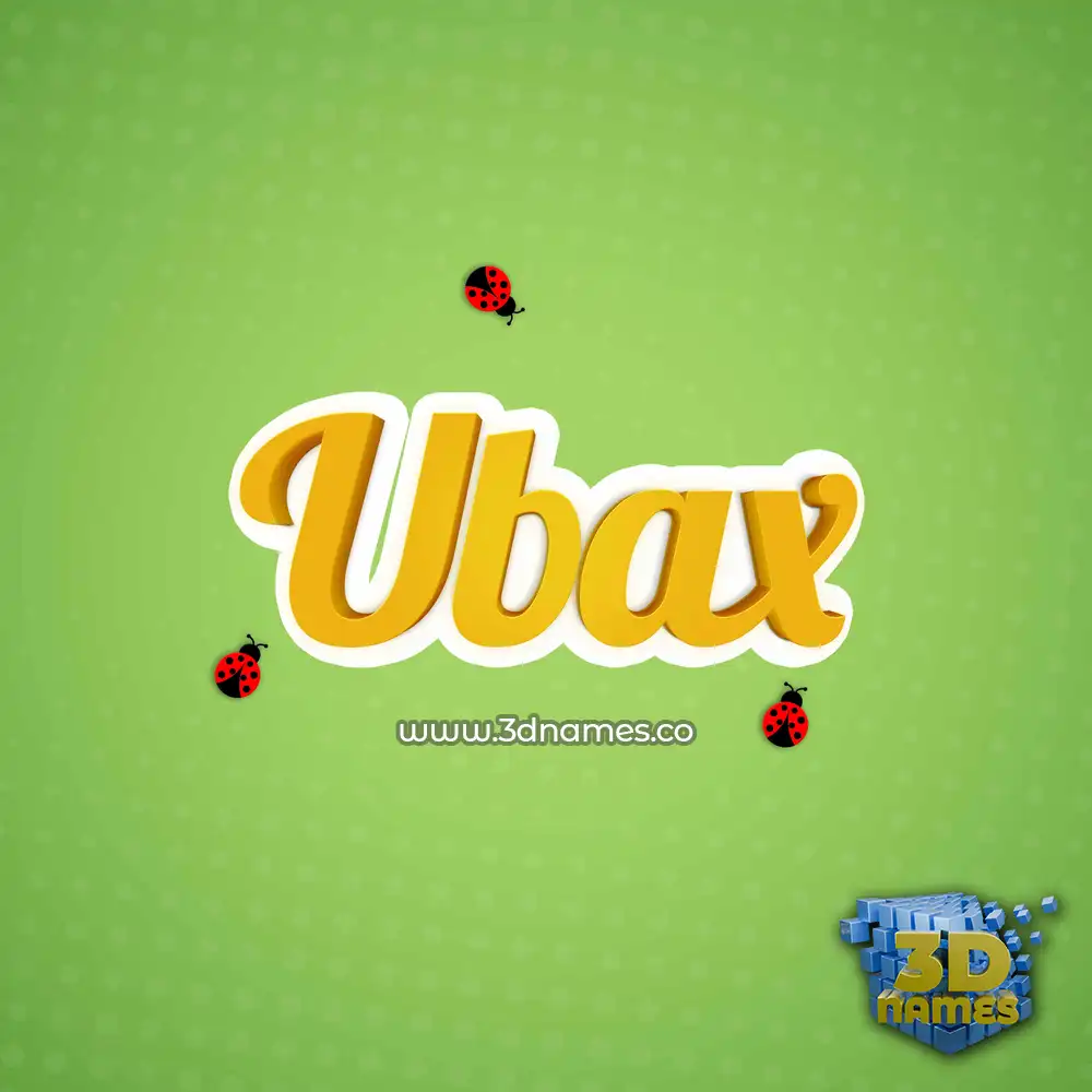 ubax in Ladybugs style - 3D name wallpaper