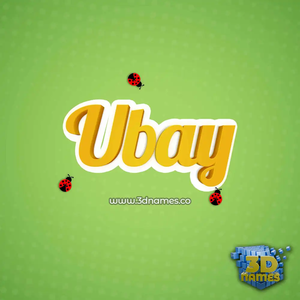 ubay in Ladybugs style - 3D name wallpaper