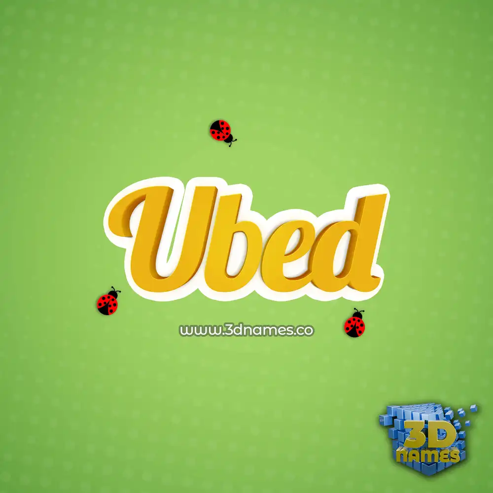 ubed in Ladybugs style - 3D name wallpaper