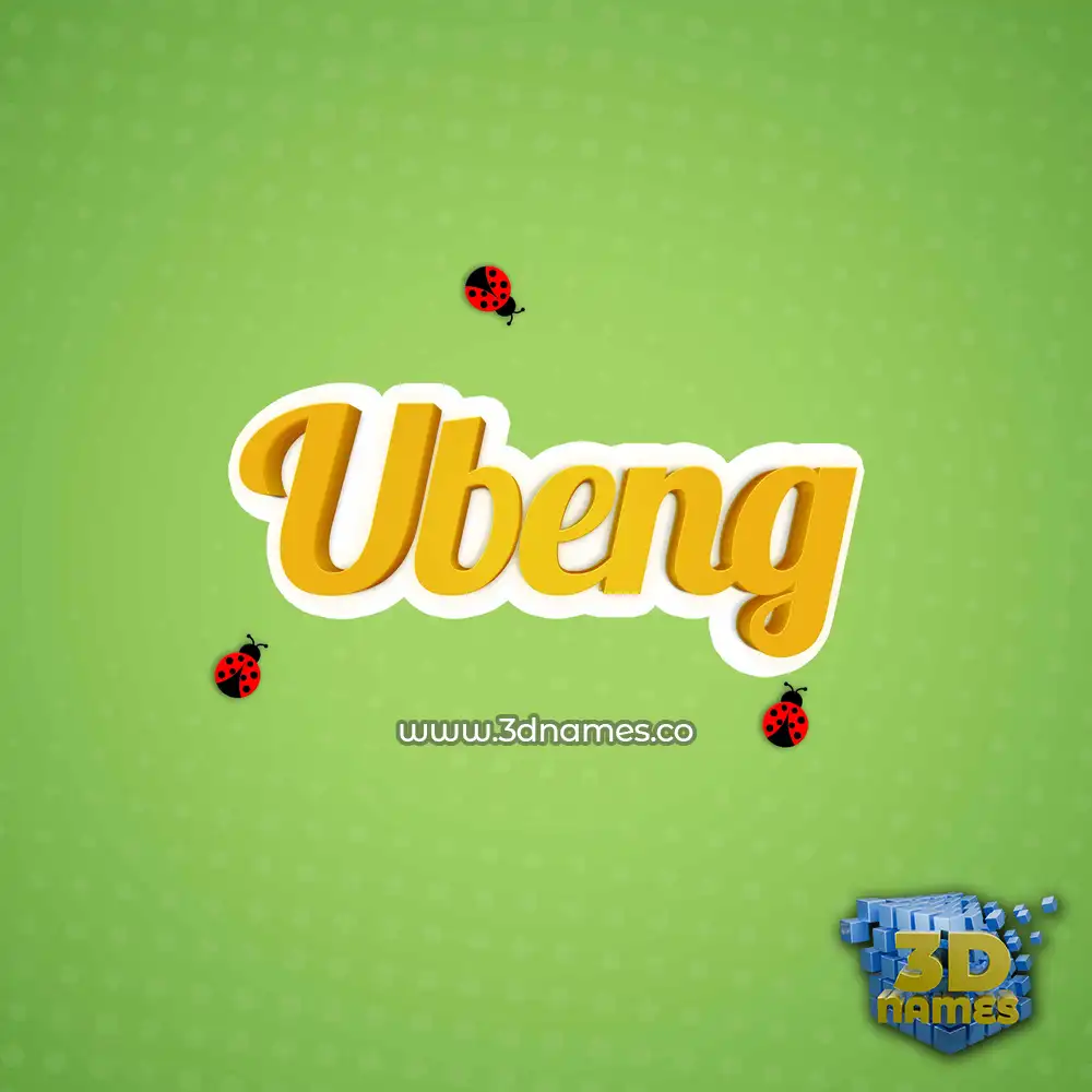 ubeng in Ladybugs style - 3D name wallpaper