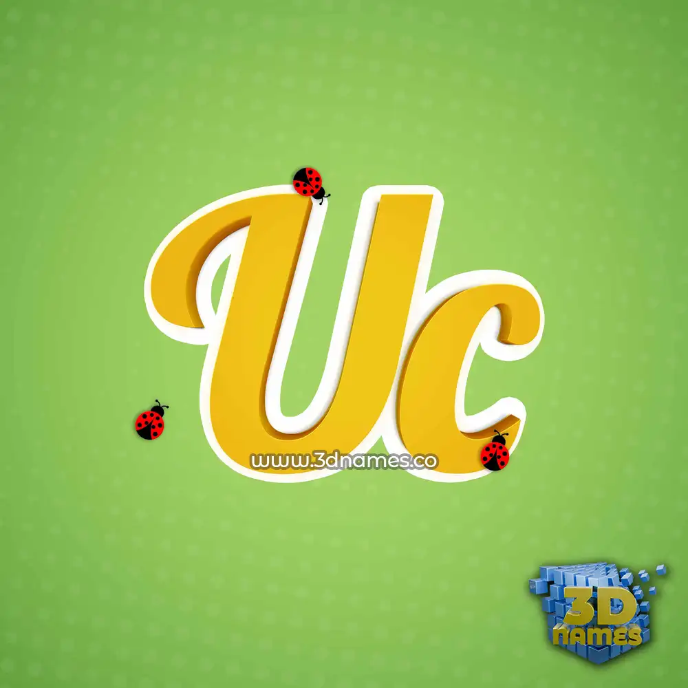 uc in Ladybugs style - 3D name wallpaper