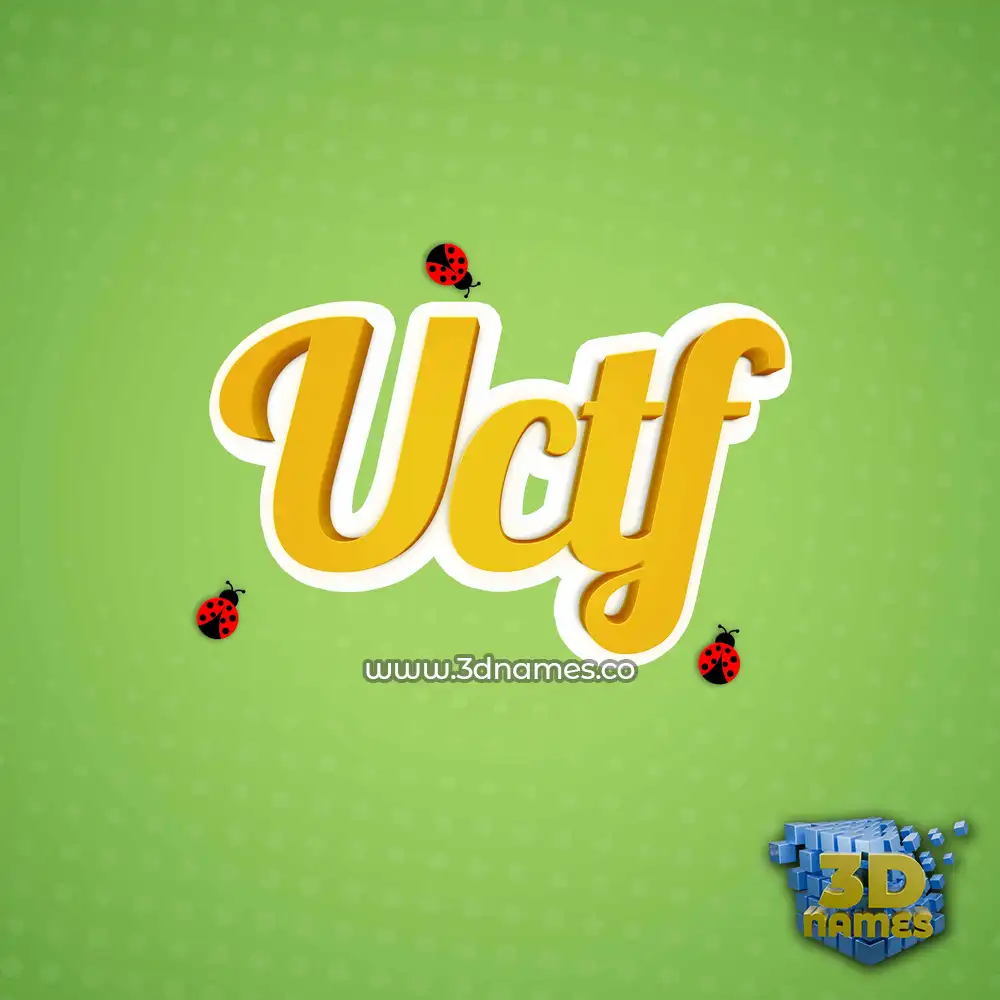 uctf in Ladybugs style - 3D name wallpaper