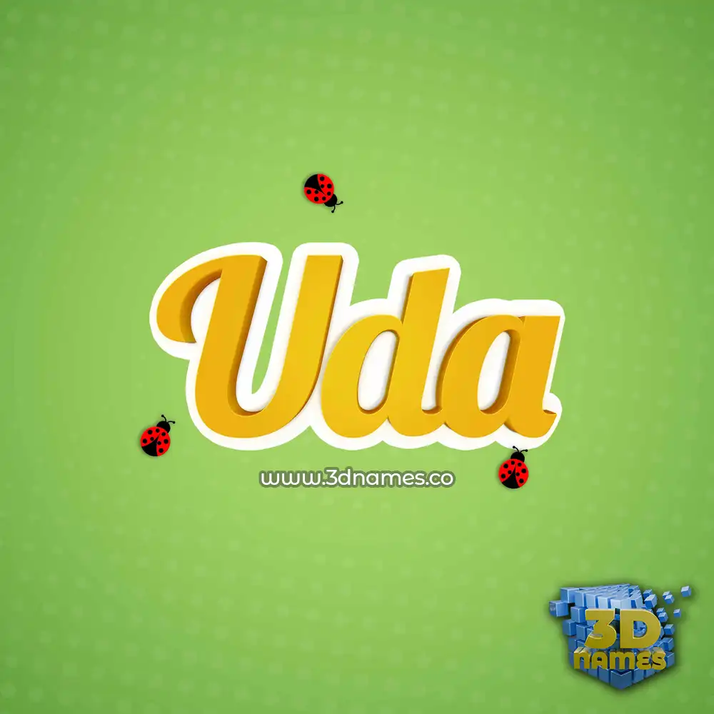 uda in Ladybugs style - 3D name wallpaper