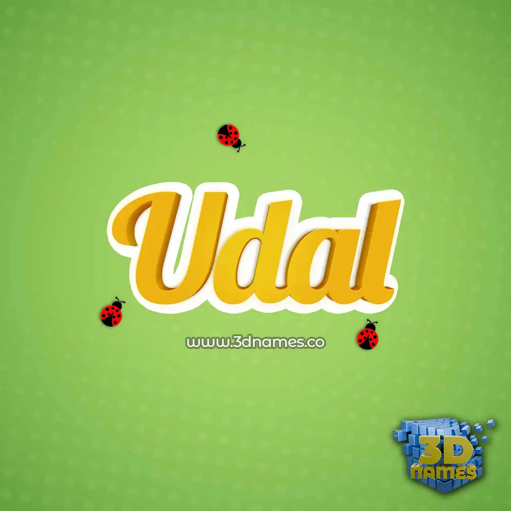 udal in Ladybugs style - 3D name wallpaper