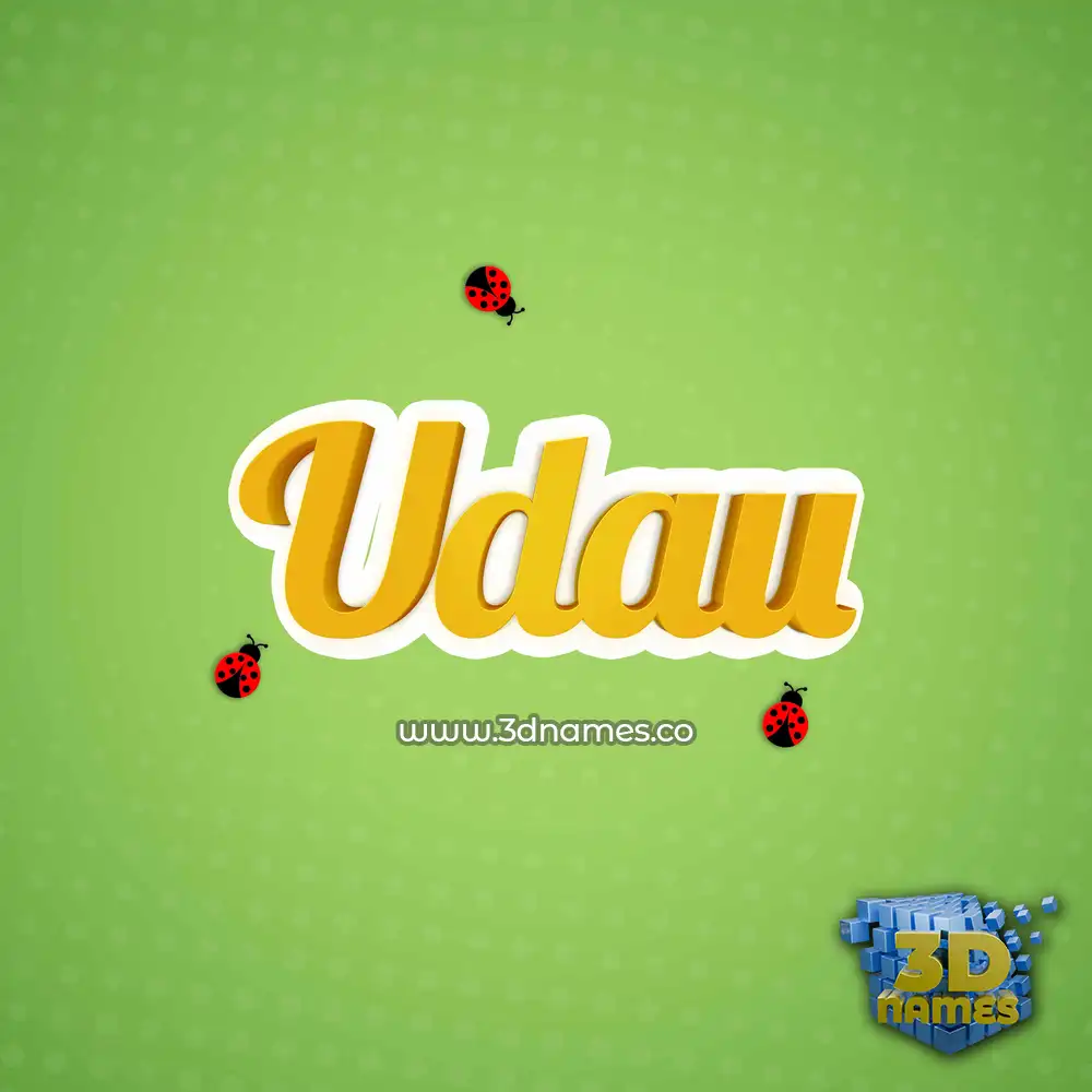 udau in Ladybugs style - 3D name wallpaper
