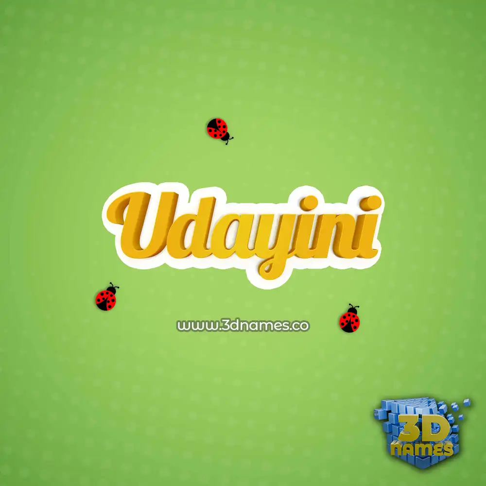 udayini in Ladybugs style - 3D name wallpaper