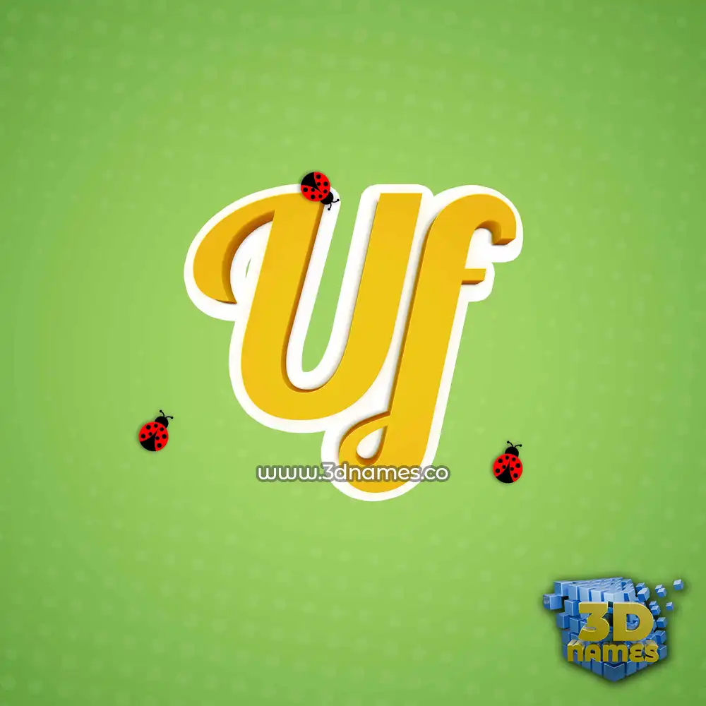 uf in Ladybugs style - 3D name wallpaper