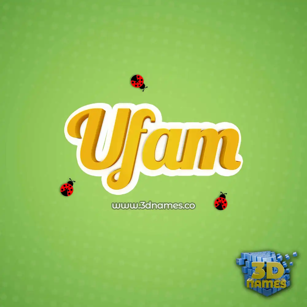 ufam in Ladybugs style - 3D name wallpaper